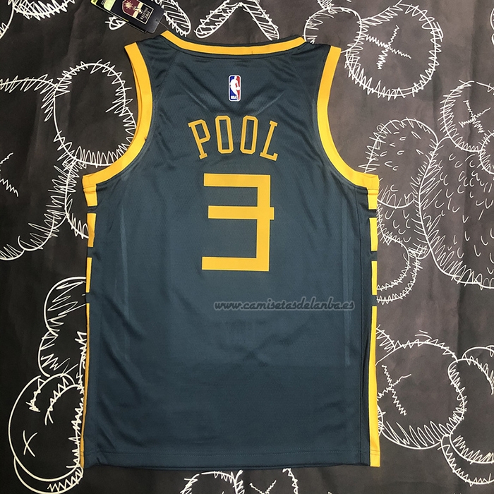 Camiseta Golden State Warriors Jordan Poole NO 3 Ciudad 2018-19 Azul